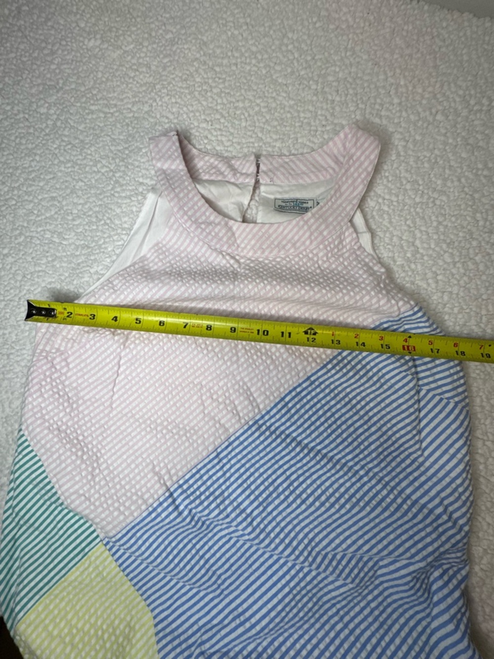 Vineyard Vines Pastel Colorblock Sleeveless Mini Dress - Pink, Blue & Yellow - Picture 7 of 8